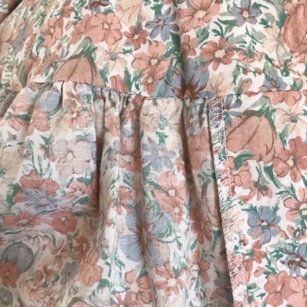 VINTAGE Floral Ruffle Collar Button Up Blouse - Picture 5 of 7